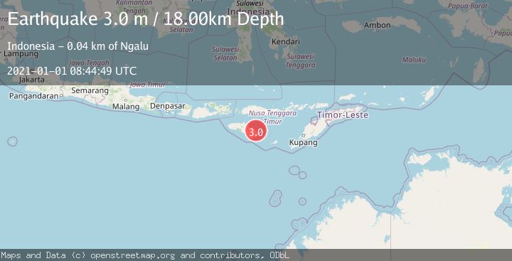 Map of SUMBA REGION, INDONESIA