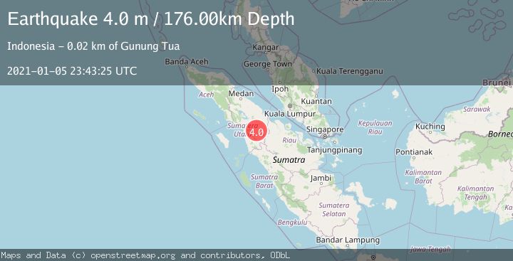 Map of NORTHERN SUMATRA, INDONESIA