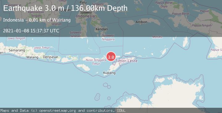 Map of FLORES REGION, INDONESIA