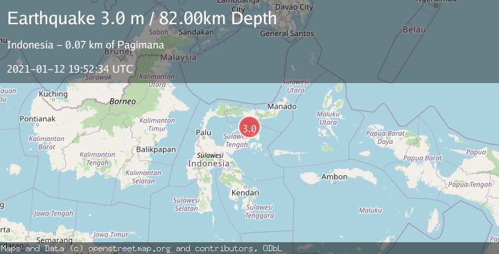 Map of SULAWESI, INDONESIA