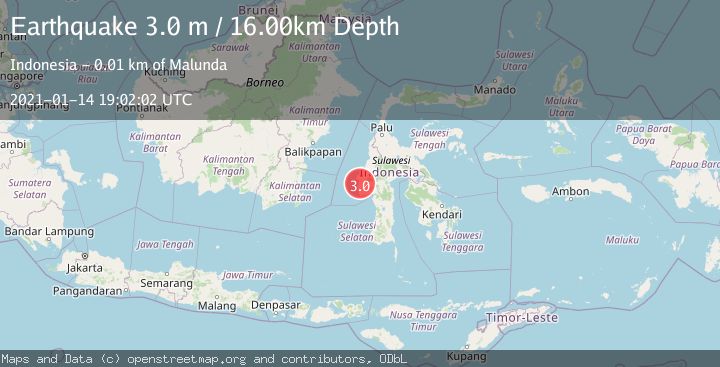 Map of SULAWESI, INDONESIA
