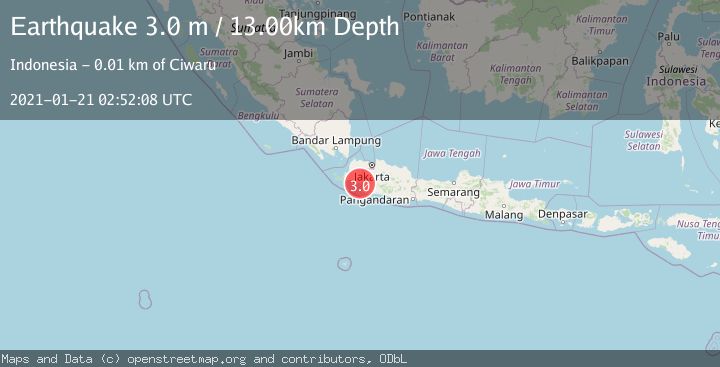 Map of JAVA, INDONESIA