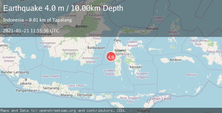 Map of SULAWESI, INDONESIA
