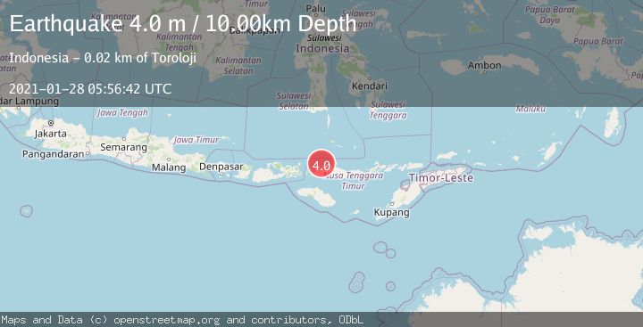 Map of FLORES REGION, INDONESIA