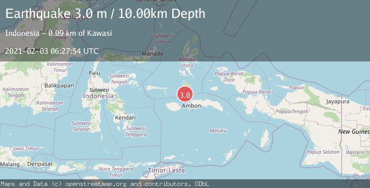 Map of CERAM SEA, INDONESIA