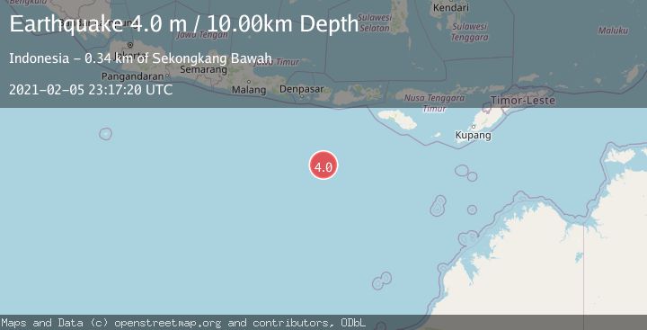 Map of SOUTH OF LOMBOK, INDONESIA