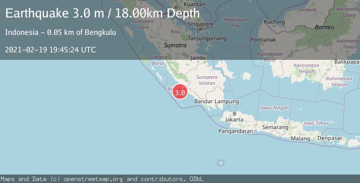 Map of SOUTHERN SUMATRA, INDONESIA