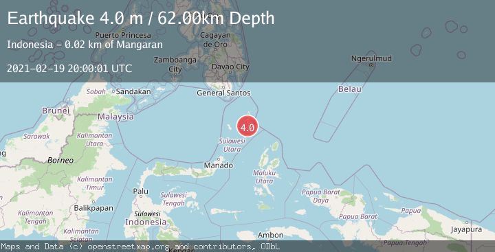 Map of KEPULAUAN TALAUD, INDONESIA