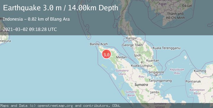 Map of NORTHERN SUMATRA, INDONESIA
