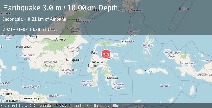Map of SULAWESI, INDONESIA