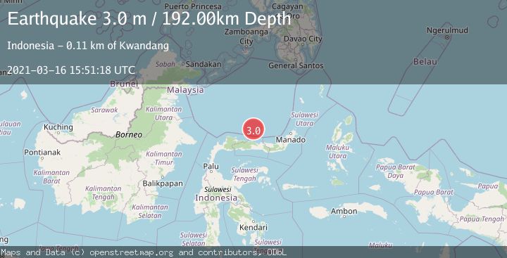 Map of MINAHASA, SULAWESI, INDONESIA