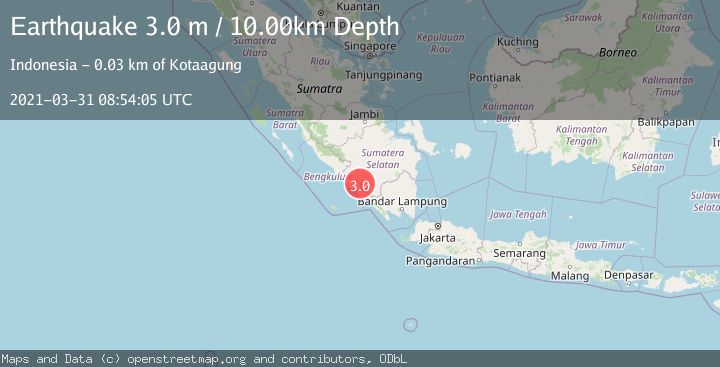 Map of SOUTHERN SUMATRA, INDONESIA