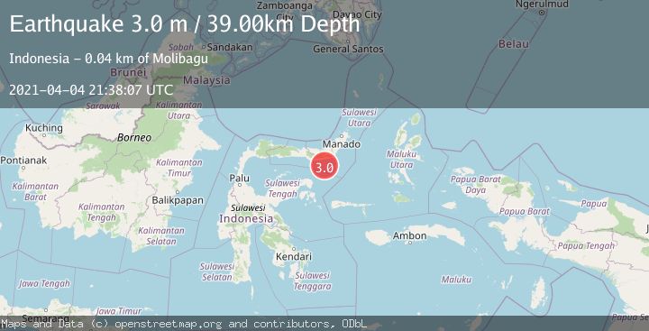 Map of MINAHASA, SULAWESI, INDONESIA