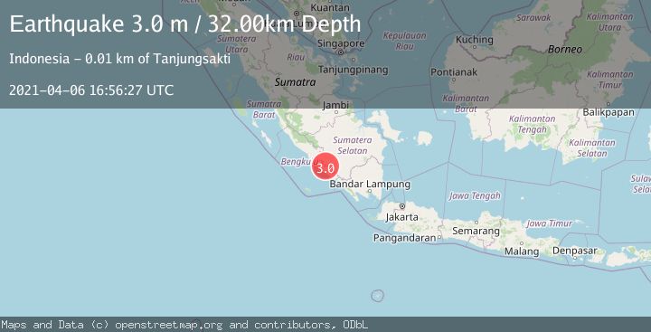 Map of SOUTHERN SUMATRA, INDONESIA