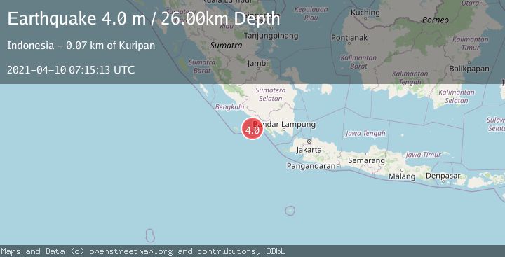 Map of SOUTHERN SUMATRA, INDONESIA