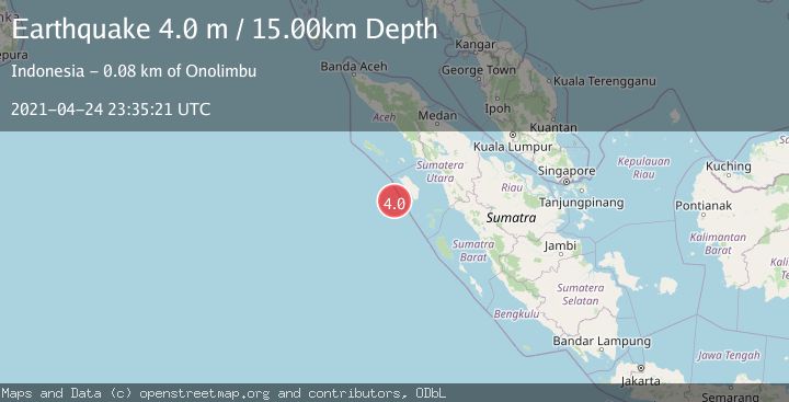 Map of NIAS REGION, INDONESIA