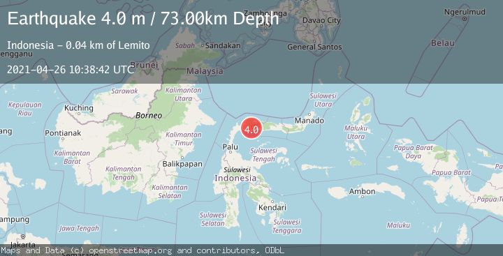 Map of MINAHASA, SULAWESI, INDONESIA