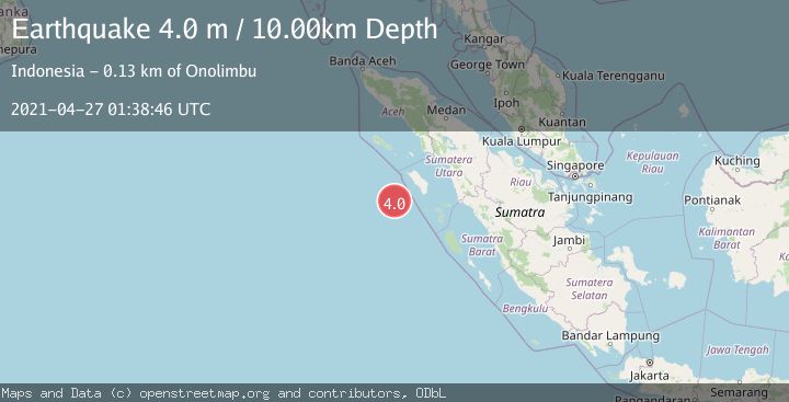 Map of NIAS REGION, INDONESIA