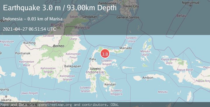 Map of MINAHASA, SULAWESI, INDONESIA