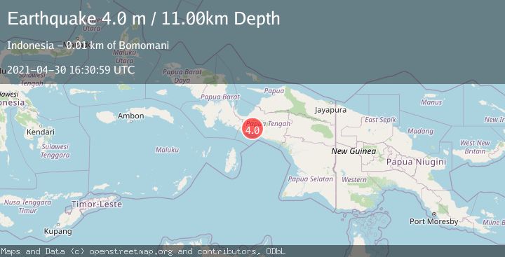 Map of NEAR S COAST OF PAPUA, INDONESIA