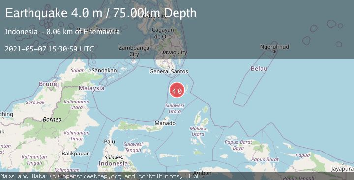 Map of KEPULAUAN SANGIHE, INDONESIA