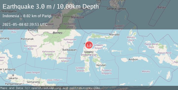 Map of MINAHASA, SULAWESI, INDONESIA