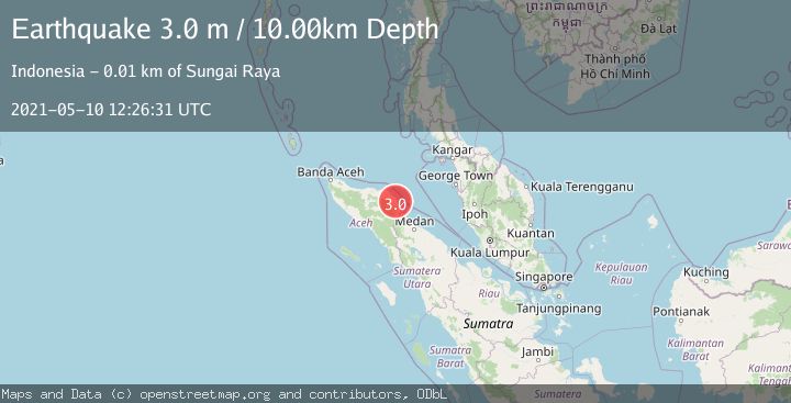 Map of NORTHERN SUMATRA, INDONESIA