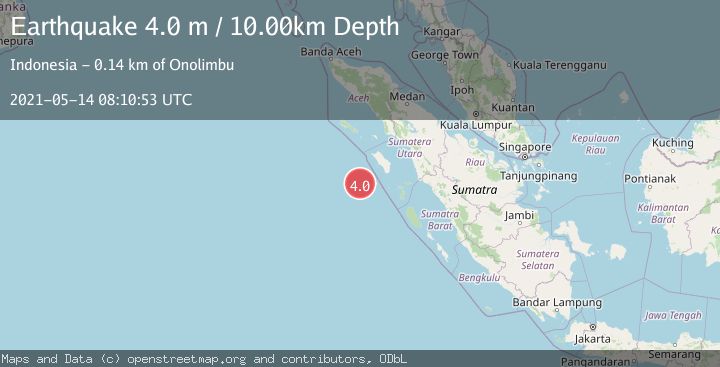 Map of NIAS REGION, INDONESIA