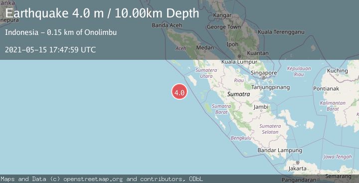 Map of NIAS REGION, INDONESIA