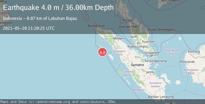 Map of NIAS REGION, INDONESIA