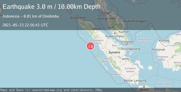 Map of NIAS REGION, INDONESIA