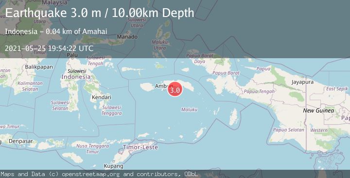 Map of SERAM, INDONESIA