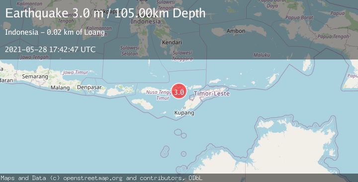 Map of FLORES REGION, INDONESIA