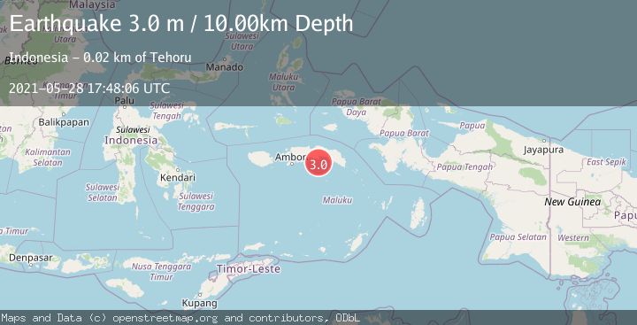 Map of SERAM, INDONESIA