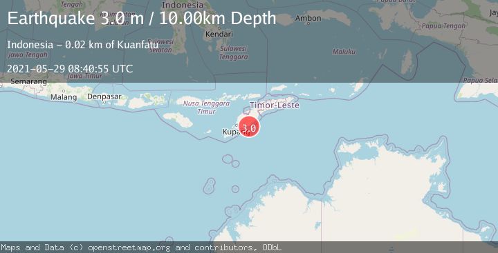 Map of TIMOR REGION, INDONESIA