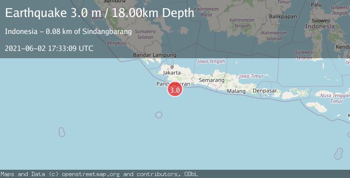 Map of JAVA, INDONESIA
