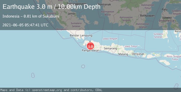 Map of JAVA, INDONESIA