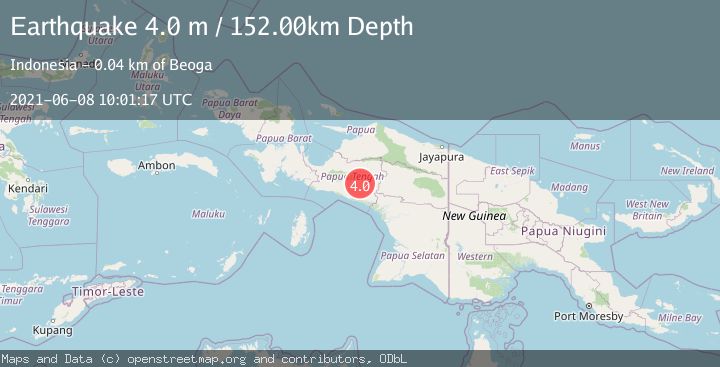 Map of PAPUA, INDONESIA