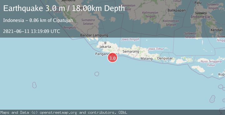Map of JAVA, INDONESIA