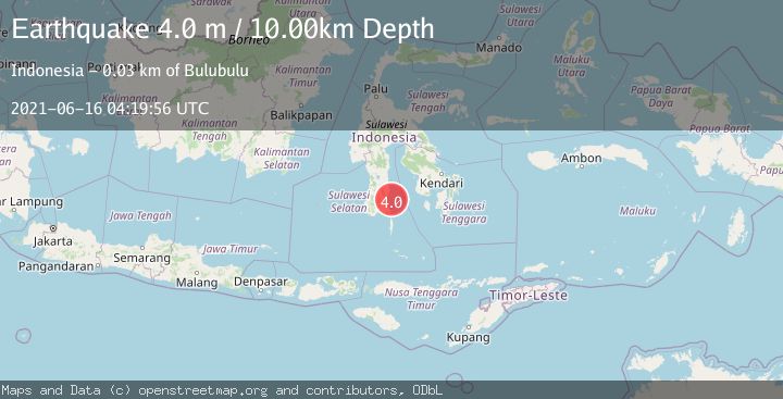 Map of SULAWESI, INDONESIA