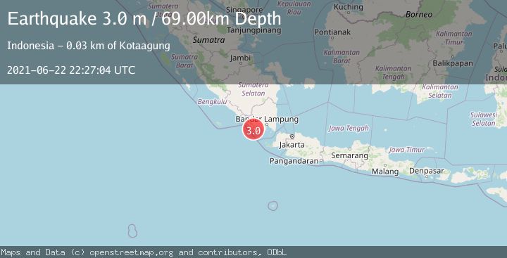 Map of SOUTHERN SUMATRA, INDONESIA