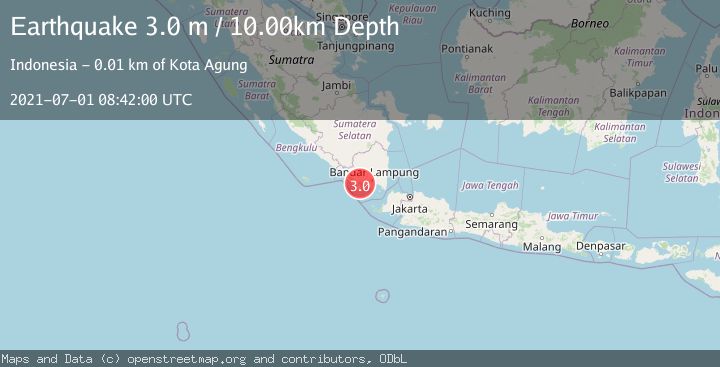 Map of SOUTHERN SUMATRA, INDONESIA