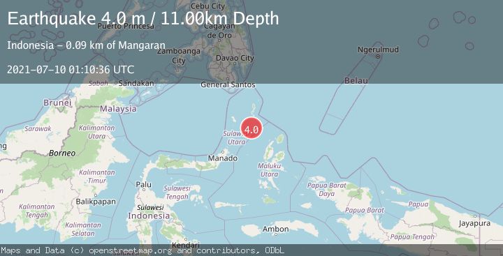 Map of KEPULAUAN TALAUD, INDONESIA