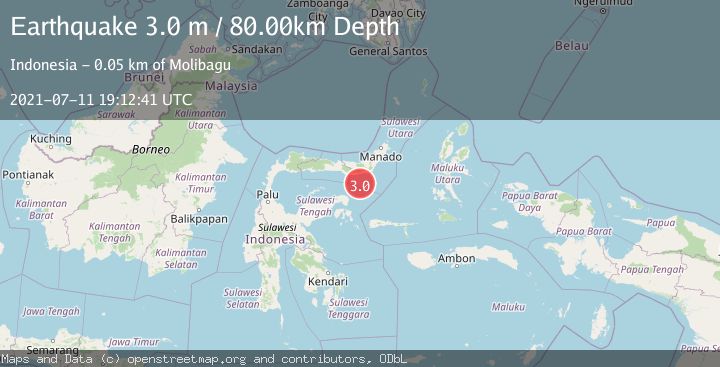 Map of SULAWESI, INDONESIA