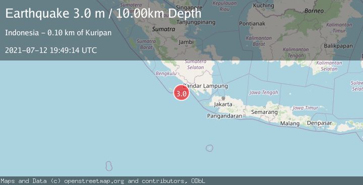Map of SOUTHERN SUMATRA, INDONESIA