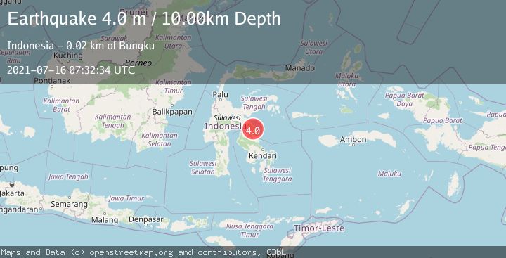 Map of SULAWESI, INDONESIA