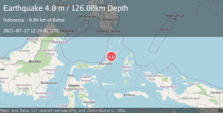 Map of KEPULAUAN SANGIHE, INDONESIA