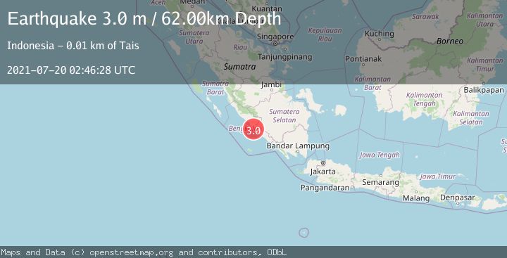Map of SOUTHERN SUMATRA, INDONESIA