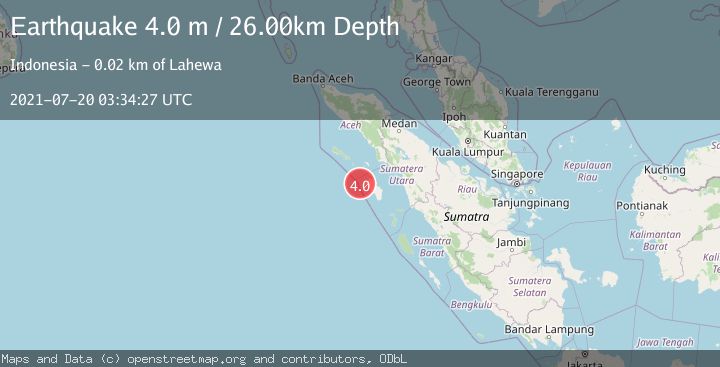 Map of NIAS REGION, INDONESIA