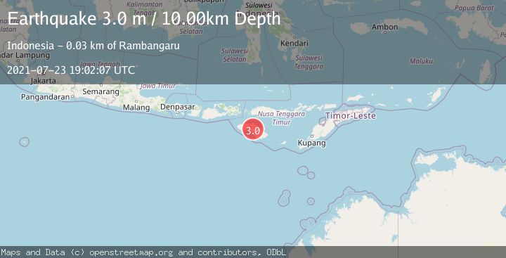 Map of SUMBA REGION, INDONESIA